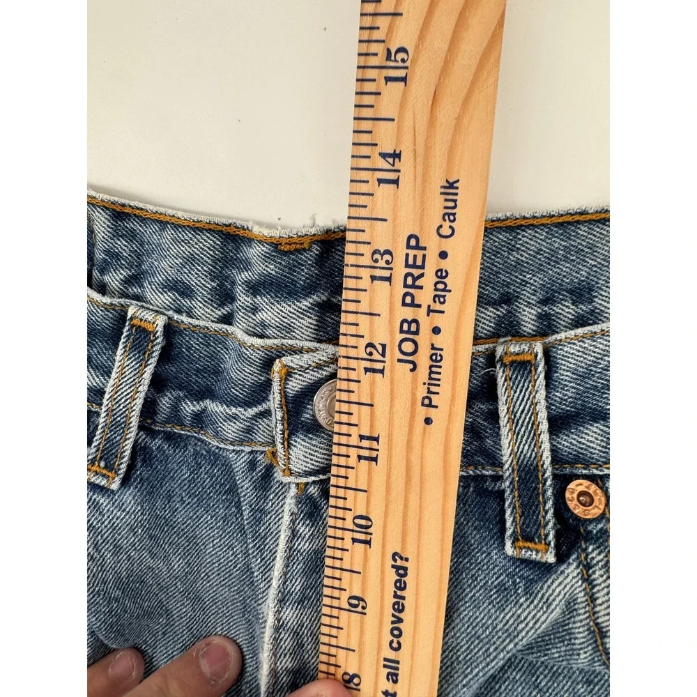 Levi 550 Relaxed Fit Jeans Mens Real Measurements W32 L32‎ Blue Denim Distressed